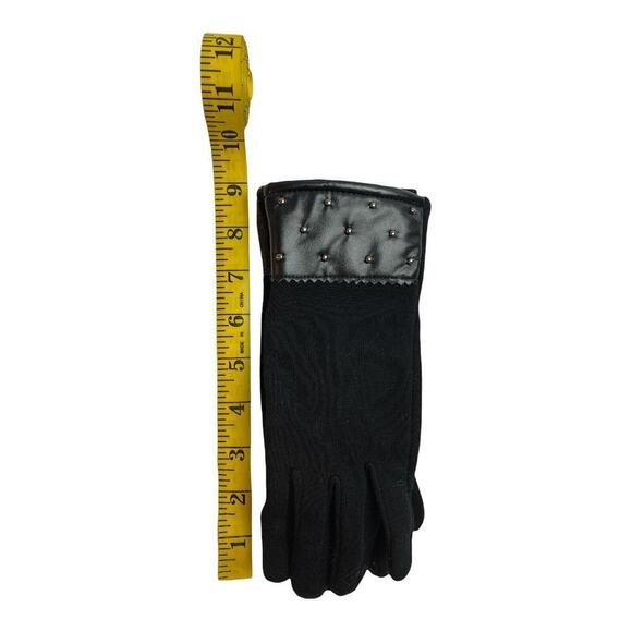 Black Fleece Lined Gloves Size M - Picture 3 of 4